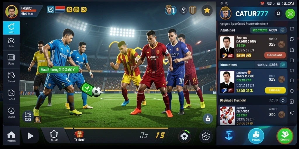 Tampilan gameplay menarik dari aplikasi Sportsbook CATUR777.