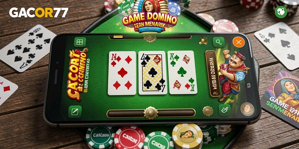 Screenshot gameplay GACOR77 yang menunjukkan keseruan bermain domino.