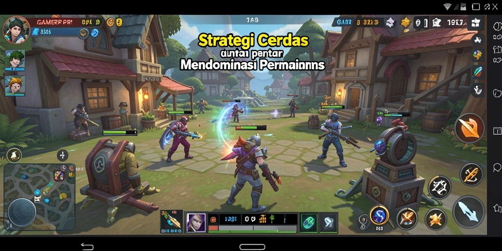 Screenshot utama GAMERP menunjukkan strategi dan taktik dalam aksi.