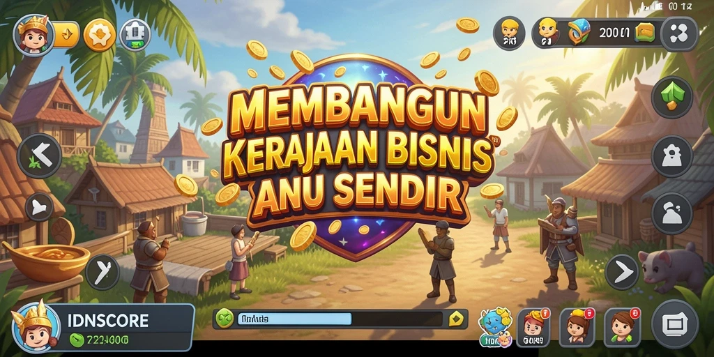 Screenshot dari gameplay seru di IDNSCORE yang menampilkan pengelolaan perusahaan.