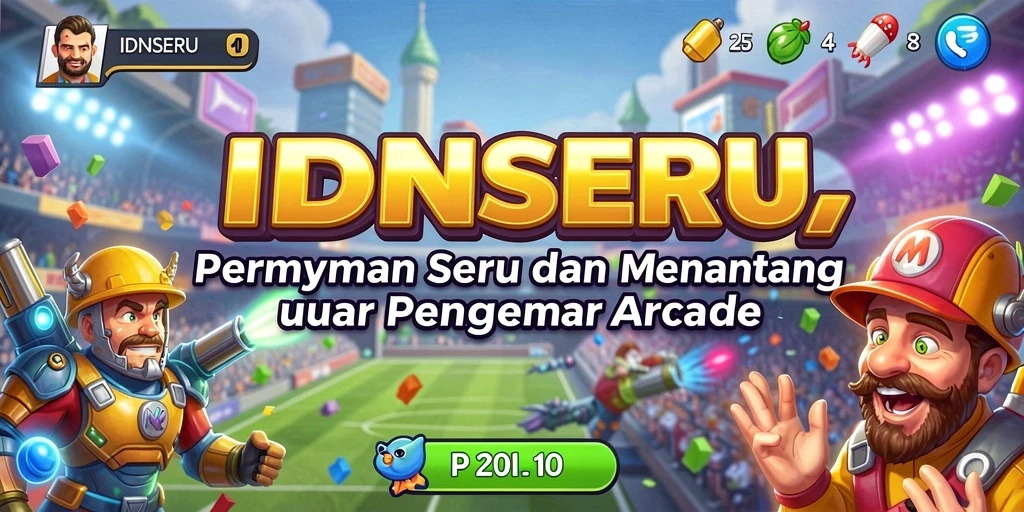 Tampilan screenshot utama IDNSERU yang menampilkan keseruan gameplay arcade.