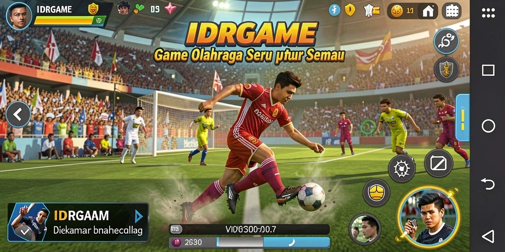 Screenshot IDRGAME menampilkan aksi kompetitif dalam berbagai cabang olahraga.