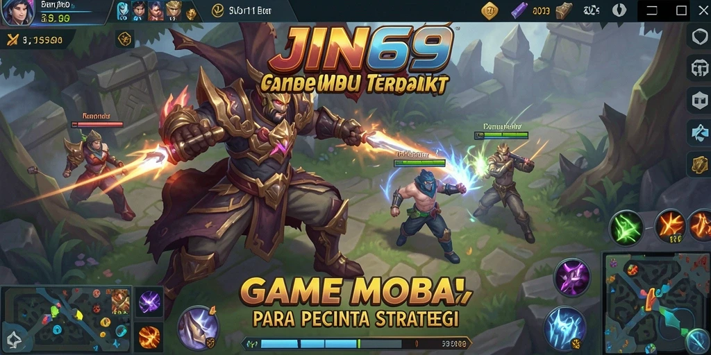Gameplay seru JIN69 dengan pertempuran tim yang menegangkan.
