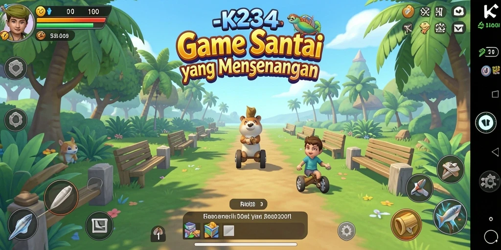 Tampilan gameplay K234 yang penuh warna dan menghibur.