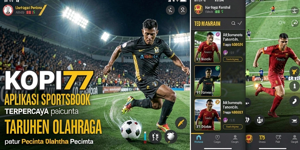 Tampilan gameplay Sportsbook di KOPI77 dengan taruhan langsung.