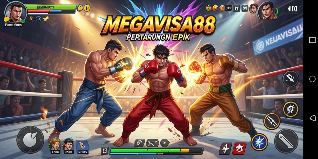 Tangkapan layar menunjukkan aksi pertarungan seru di MEGAVISA88.