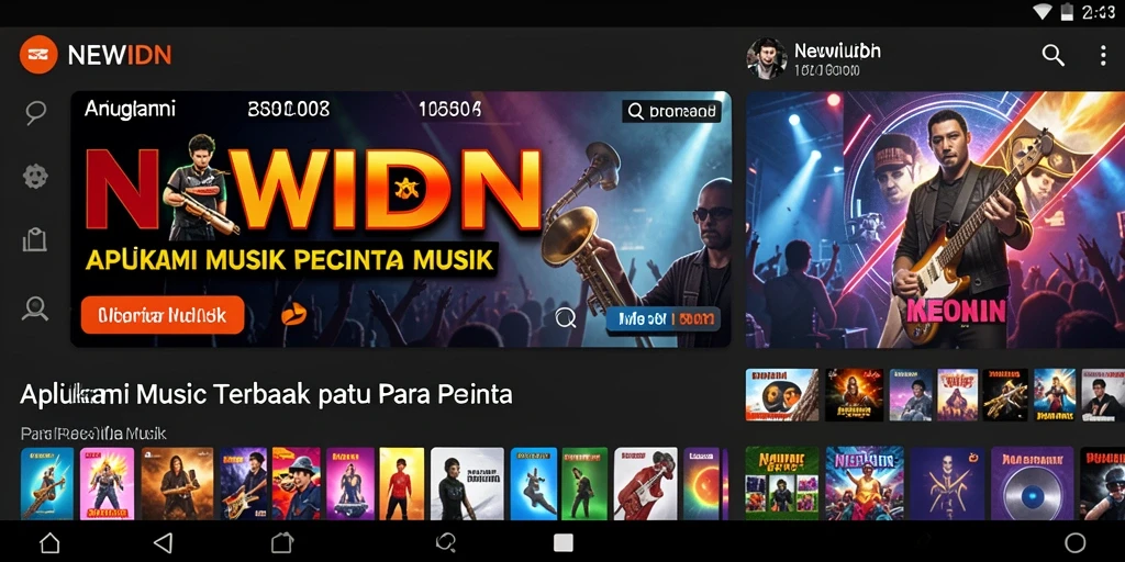 Tampilan gameplay NEWIDN yang menampilkan pengalaman mendengarkan musik yang interaktif.