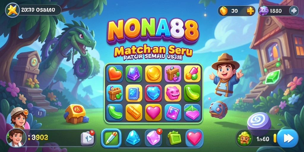 Tampilan gameplay NONA88 yang seru dan penuh warna.