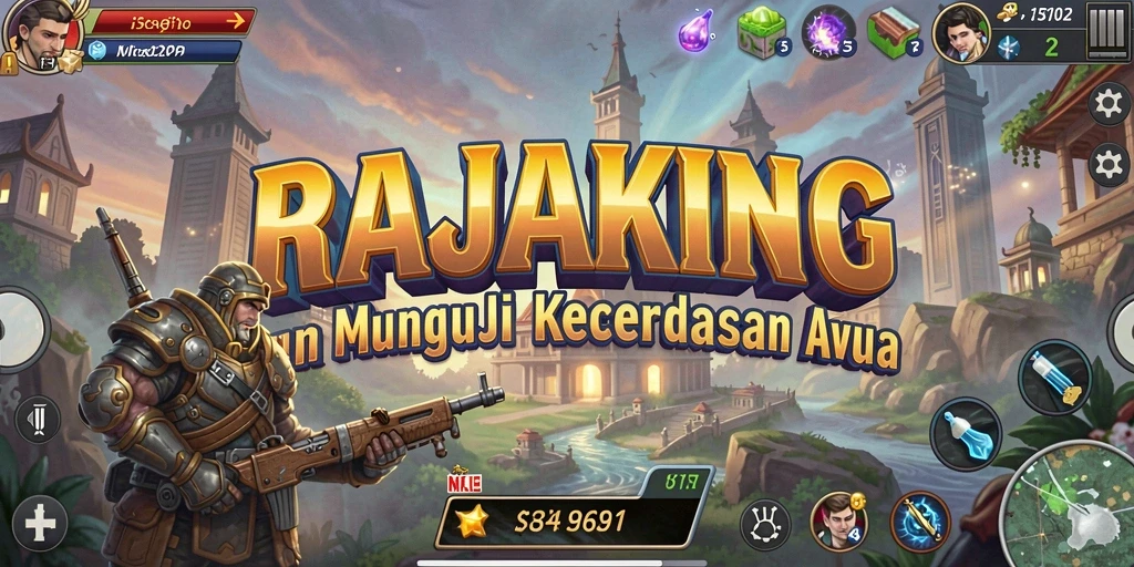 Screenshot RAJAKING menampilkan pertempuran strategi yang mendebarkan dan gameplay yang seru.