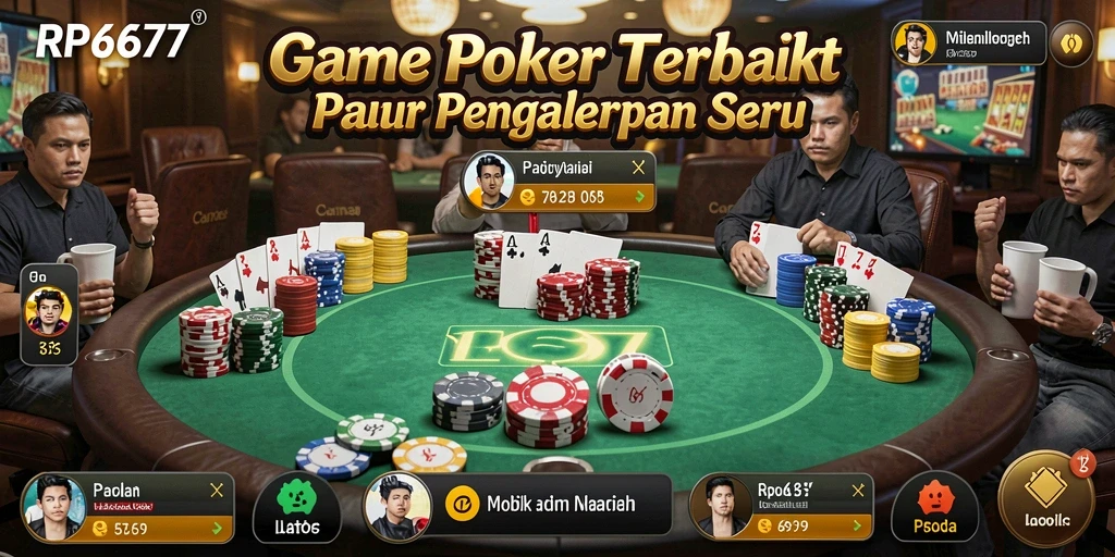 Tampilan gameplay poker yang mendebarkan di RP6677.
