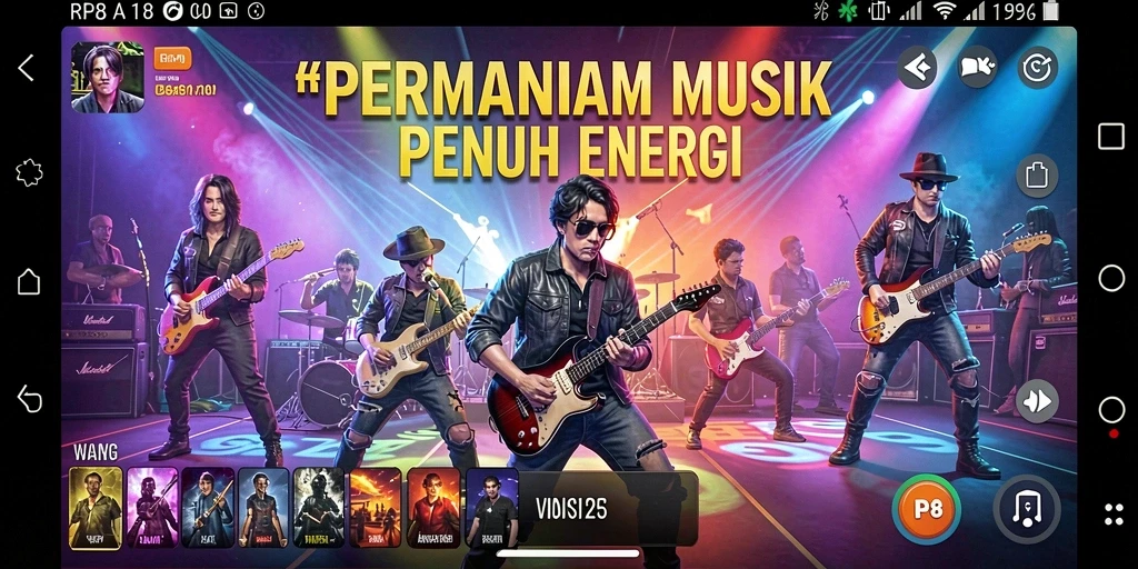 Gameplay menarik RP8 dengan berbagai lagu musik.