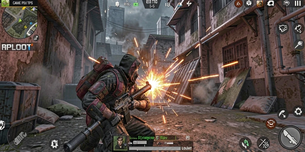 Tangkapan layar menampilkan aksi seru dalam gameplay RPLOOT.