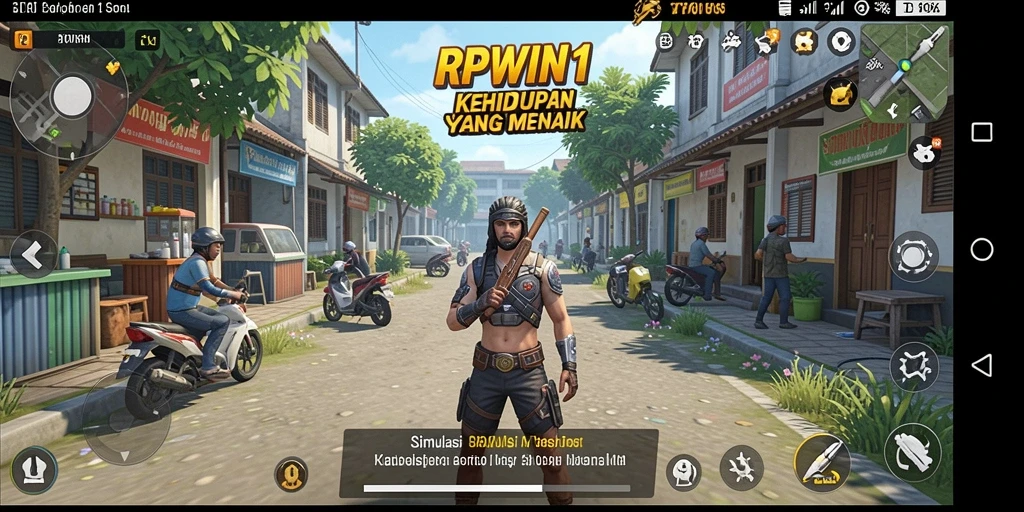 Gameplay RPWIN1 dengan interaksi karakter yang menarik.