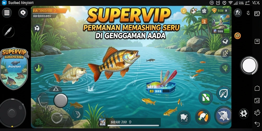 Tangkapan ikan menakjubkan dalam gameplay SUPERVIP.