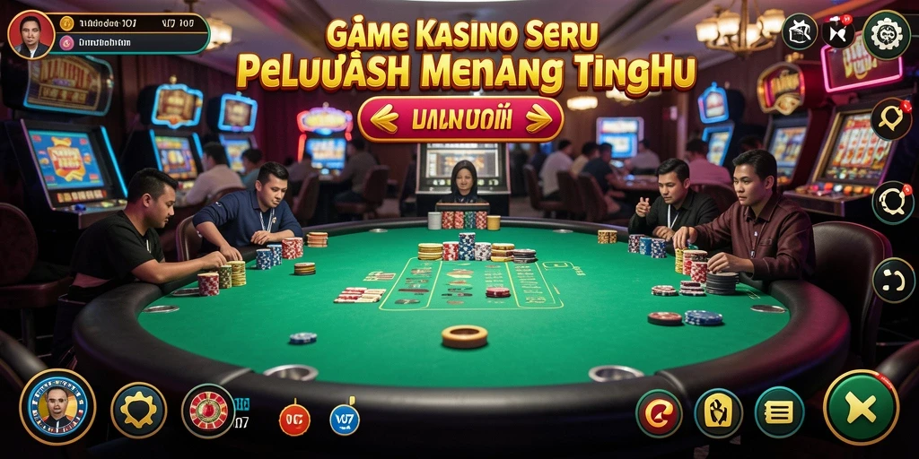 Tampilan gameplay V07 dengan suasana kasino yang menegangkan dan grafis yang memukau.